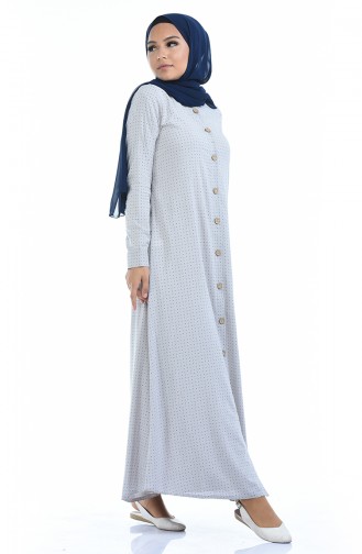 Gray Hijab Dress 1228-01