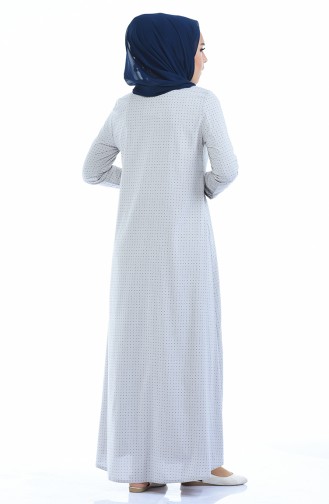 Gray Hijab Dress 1228-01