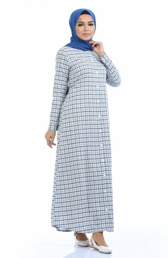 White Hijab Dress 1267-03