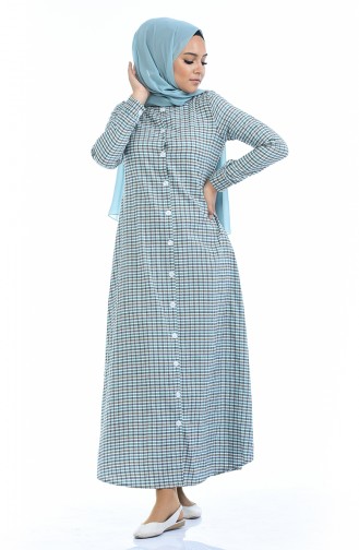 Cream Hijab Dress 1267-06