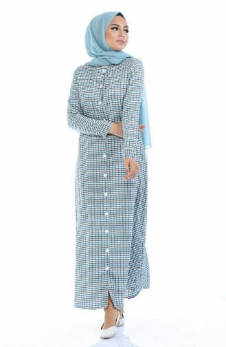 Cream Hijab Dress 1267-06