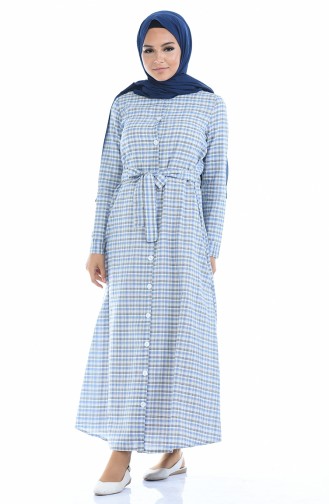 Blue Hijab Dress 1269-01