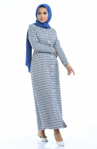 Blue Hijab Dress 1269-02