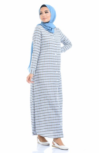 Cream Hijab Dress 1269-04