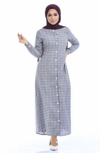 Cream Hijab Dress 1270-01