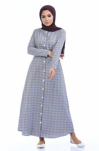 Cream Hijab Dress 1270-01