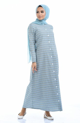 Cream Hijab Dress 1270-02