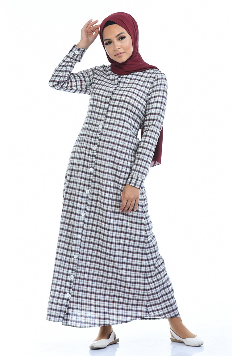 Braun Kariertes Kleid Braun Kariertes Kleid