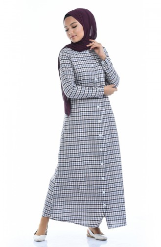 Cream Hijab Dress 1271-02