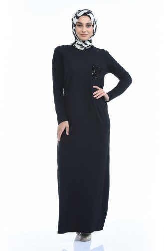 Black Hijab Dress 0501-03