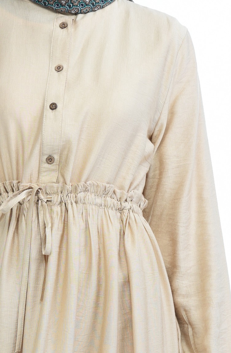 Beige Hijab Dress 1959-02 | Sefamerve