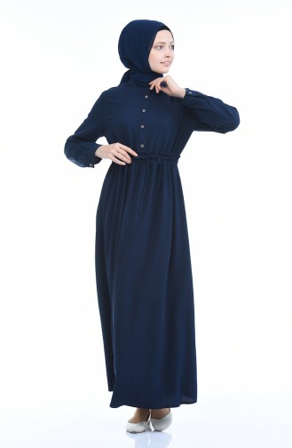 Navy Blue Hijab Dress 1959-04