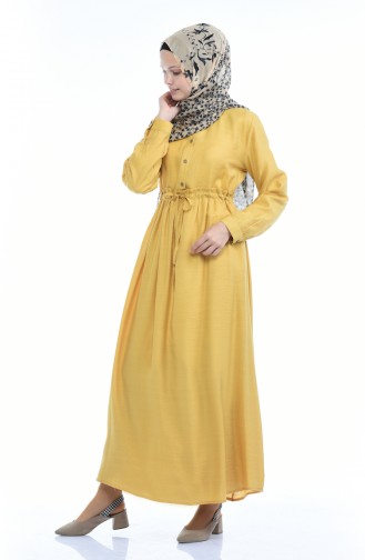 Mustard Hijab Dress 1959-06