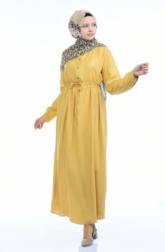 Mustard Hijab Dress 1959-06