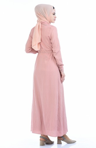 Beige-Rose Hijab Kleider 0169-03