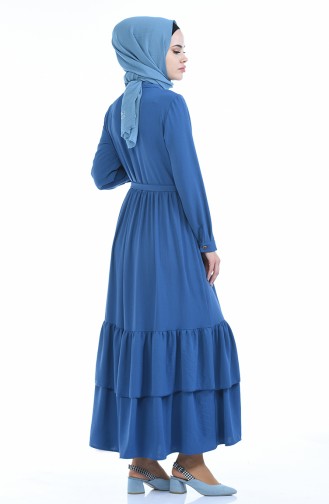 Indigo Hijab Dress 1285-08
