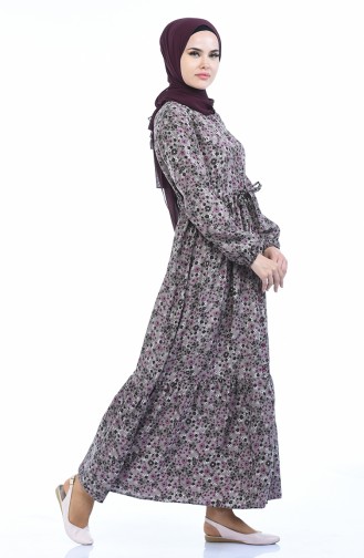 Plum Hijab Dress 0010D-01