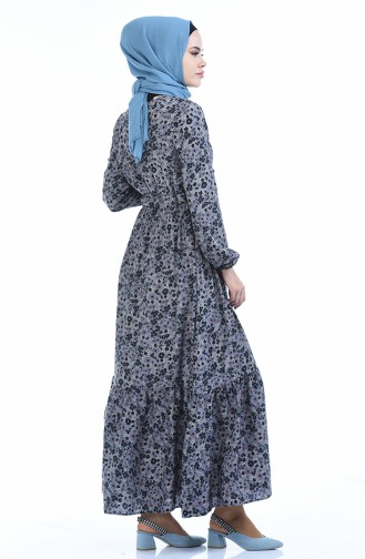 Gray Hijab Dress 0010D-02
