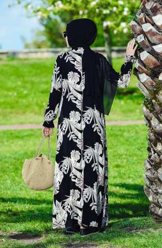 Black Hijab Dress 8001-04