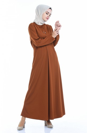 Tan Hijab Dress 8380-03