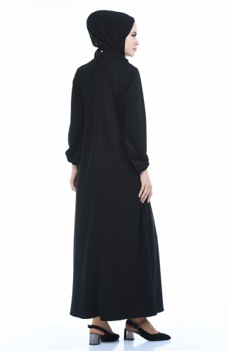 Black Hijab Dress 8380-04