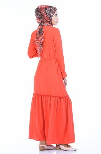 Coral Hijab Dress 1010-01