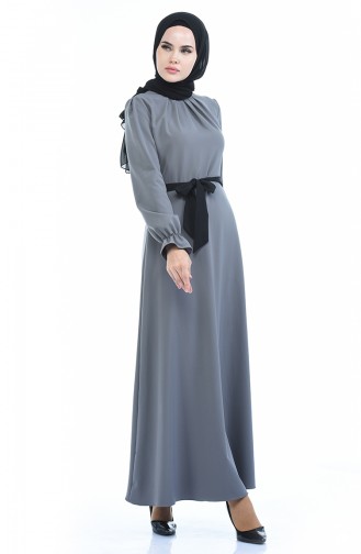Gray Hijab Dress 60038-07