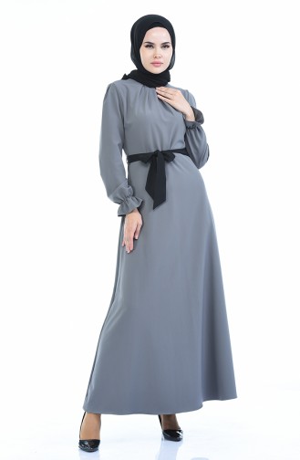 Gray Hijab Dress 60038-07