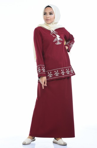 Claret red Blouse 21203-02