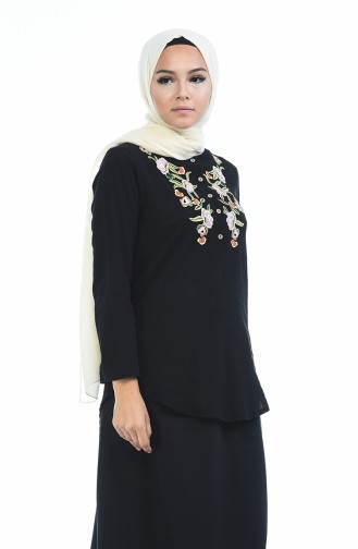 Blouse Brodée 21205-01 Noir 21205-01