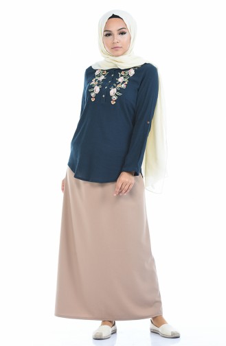 Oil Blue Blouse 21205-03