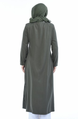 Grosse Grösse Sinnlich Abaya mit Reissverschluss 0365-01 Grün 0365-01