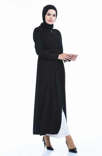 Spitzen Abaya 85110-01 Schwarz 85110-01