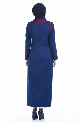Hijab Mantel mit Reissverschluss 1907-02 Dunkelblau 1907-02