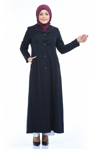 Abaya mit Tasche 5125-01 Dunkelblau 5125-01