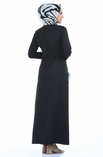 Black İslamitische Jurk 4275-02