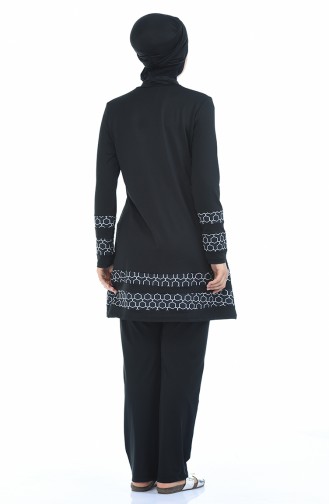Hijab Badeanzug 1974-01 Schwarz 1974-01