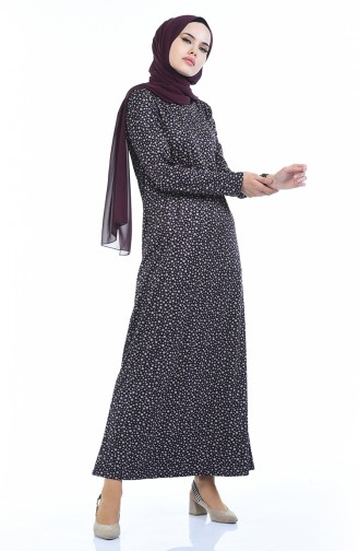 Purple İslamitische Jurk 8837-02