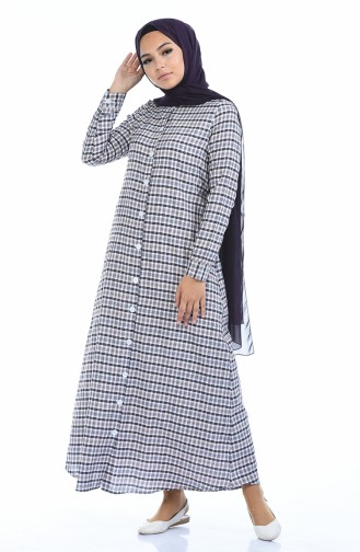 Brown Hijab Dress 1269A-01