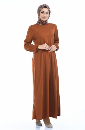 Tan Hijab Dress 8370-10