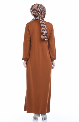 Tan Hijab Dress 8370-10