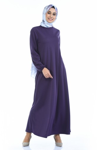 Purple Hijab Dress 8370-11