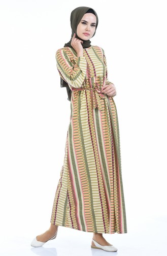 Green Hijab Dress 4791F-01