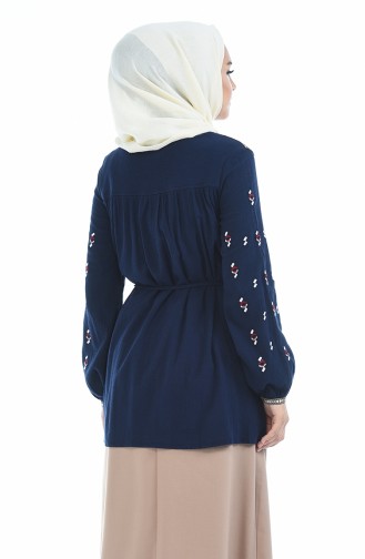 Navy Blue Blouse 21206-06