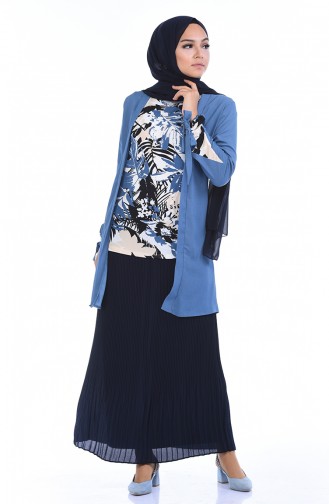 Navy Blue Rok 5273-07