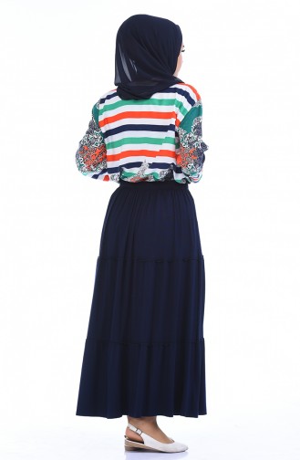 Navy Blue Rok 7880A-02