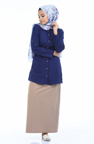 Chemise a Boutons 15203-03 Pourpre 15203-03
