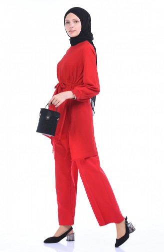 Elastic wide-leg Pants 0892-05 Red 0892-05