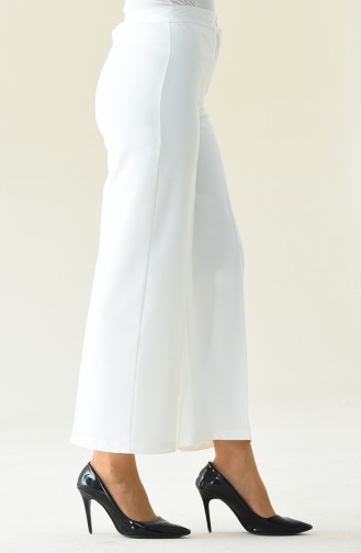 Flared Summer Pants 1108-04 White 1108-04