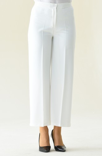 Flared Summer Pants 1108-04 White 1108-04